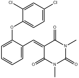 5-([2-(2,4-DICHLOROPHENOXY)PHENYL]METHYLENE)-1,3-DIMETHYL-2,4,6(1H,3H,5H)-PYRIMIDINETRIONE Struktur