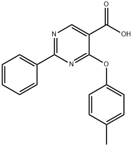 4-(4-METHYLPHENOXY)-2-PHENYL-5-PYRIMIDINECARBOXYLIC ACID Struktur