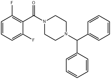 2,6-DIFLUOROPHENYL 4-(DIPHENYLMETHYL)PIPERAZINYL KETONE Struktur