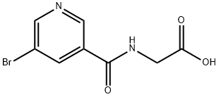 [(5-BROMO-PYRIDINE-3-CARBONYL)-AMINO]-ACETIC ACID Struktur