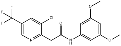 2-[3-CHLORO-5-(TRIFLUOROMETHYL)-2-PYRIDINYL]-N-(3,5-DIMETHOXYPHENYL)ACETAMIDE Struktur