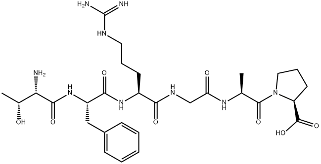 H-THR-PHE-ARG-GLY-ALA-PRO-OH Struktur