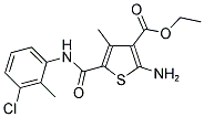 2-AMINO-5-(3-CHLORO-2-METHYL-PHENYLCARBAMOYL)-4-METHYL-THIOPHENE-3-CARBOXYLIC ACID ETHYL ESTER Struktur