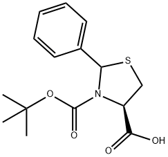 BOC-(4S,2RS)-2-PHENYLTHIAZOLIDINE-4-CARBOXYLIC ACID Struktur