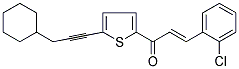 3-(2-CHLOROPHENYL)-1-[5-(3-CYCLOHEXYLPROP-1-YNYL)-2-THIENYL]PROP-2-EN-1-ONE Struktur