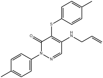 5-(ALLYLAMINO)-2-(4-METHYLPHENYL)-4-[(4-METHYLPHENYL)SULFANYL]-3(2H)-PYRIDAZINONE Struktur