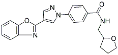 4-[4-(BENZOXAZOL-2-YL)-1H-PYRAZOL-1-YL]-N-TETRAHYDROFURFURYLBENZAMIDE Struktur