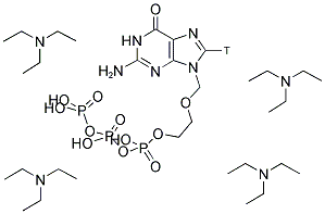 ACYCLOVIR TRIPHOSPHATE, TETRATRIETHYLAMMONIUM SALT, [8-3H]- Struktur