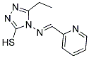 5-ETHYL-4-[(PYRIDIN-2-YLMETHYLENE)-AMINO]-4H-[1,2,4]TRIAZOLE-3-THIOL Struktur