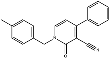 1-(4-METHYLBENZYL)-2-OXO-4-PHENYL-1,2-DIHYDRO-3-PYRIDINECARBONITRILE Struktur