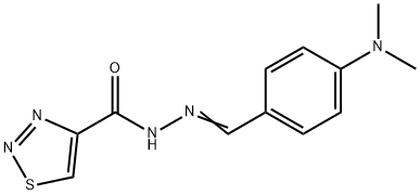 N'-((Z)-[4-(DIMETHYLAMINO)PHENYL]METHYLIDENE)-1,2,3-THIADIAZOLE-4-CARBOHYDRAZIDE Struktur