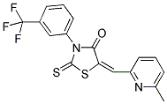 (5E)-5-[(6-METHYLPYRIDIN-2-YL)METHYLENE]-2-THIOXO-3-[3-(TRIFLUOROMETHYL)PHENYL]-1,3-THIAZOLIDIN-4-ONE Struktur