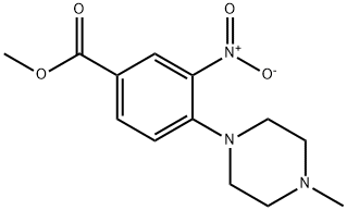 METHYL 4-(4-METHYLPIPERAZINO)-3-NITROBENZENECARBOXYLATE Struktur