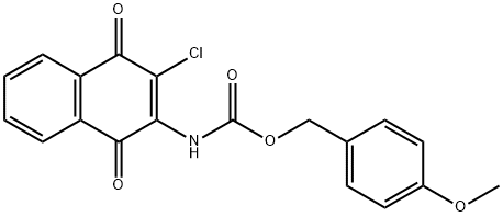 4-METHOXYBENZYL N-(3-CHLORO-1,4-DIOXO-1,4-DIHYDRO-2-NAPHTHALENYL)CARBAMATE Struktur