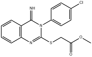 METHYL 2-([3-(4-CHLOROPHENYL)-4-IMINO-3,4-DIHYDRO-2-QUINAZOLINYL]SULFANYL)ACETATE Struktur