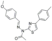 N'-[(1E)-(4-METHOXYPHENYL)METHYLENE]-N-[4-(4-METHYLPHENYL)-1,3-THIAZOL-2-YL]ACETOHYDRAZIDE Struktur