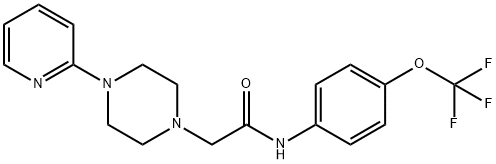 2-(4-(2-PYRIDYL)PIPERAZINYL)-N-(4-(TRIFLUOROMETHOXY)PHENYL)ETHANAMIDE Struktur