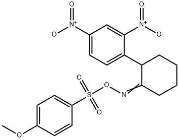 (([2-(2,4-DINITROPHENYL)CYCLOHEXYLIDEN]AMINO)OXY)(4-METHOXYPHENYL)DIOXO-LAMBDA6-SULFANE Struktur