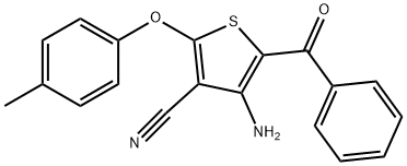 4-AMINO-5-BENZOYL-2-(4-METHYLPHENOXY)-3-THIOPHENECARBONITRILE Struktur