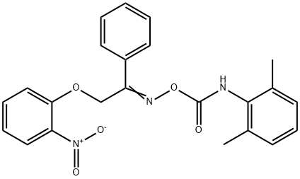 1,3-DIMETHYL-2-([(([(Z)-2-(2-NITROPHENOXY)-1-PHENYLETHYLIDENE]AMINO)OXY)CARBONYL]AMINO)BENZENE Struktur