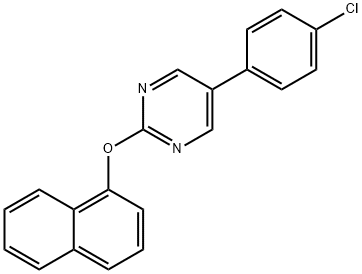 5-(4-CHLOROPHENYL)-2-(1-NAPHTHYLOXY)PYRIMIDINE Struktur