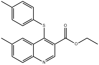 ETHYL 6-METHYL-4-[(4-METHYLPHENYL)SULFANYL]-3-QUINOLINECARBOXYLATE Struktur