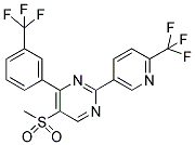 5-(METHYLSULPHONYL)-4-[3-(TRIFLUOROMETHYL)PHENYL]-2-[6-(TRIFLUOROMETHYL)PYRIDIN-3-YL]PYRIMIDINE Struktur