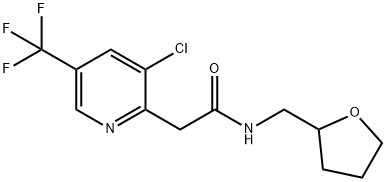 2-[3-CHLORO-5-(TRIFLUOROMETHYL)-2-PYRIDINYL]-N-(TETRAHYDRO-2-FURANYLMETHYL)ACETAMIDE Struktur