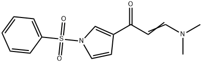 (E)-3-(DIMETHYLAMINO)-1-[1-(PHENYLSULFONYL)-1H-PYRROL-3-YL]-2-PROPEN-1-ONE Struktur