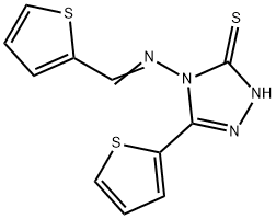 5-(2-THIENYL)-4-([(E)-2-THIENYLMETHYLIDENE]AMINO)-4H-1,2,4-TRIAZOL-3-YLHYDROSULFIDE Struktur