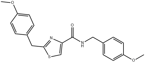 N,2-BIS(4-METHOXYBENZYL)-1,3-THIAZOLE-4-CARBOXAMIDE Struktur