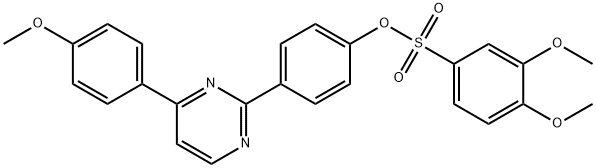 4-[4-(4-METHOXYPHENYL)-2-PYRIMIDINYL]PHENYL 3,4-DIMETHOXYBENZENESULFONATE Struktur