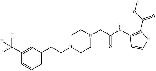 METHYL 3-[(2-(4-[3-(TRIFLUOROMETHYL)PHENETHYL]PIPERAZINO)ACETYL)AMINO]-2-THIOPHENECARBOXYLATE Struktur