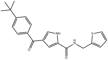 4-[4-(TERT-BUTYL)BENZOYL]-N-(2-THIENYLMETHYL)-1H-PYRROLE-2-CARBOXAMIDE Struktur