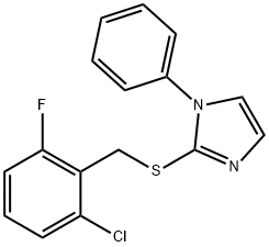 2-CHLORO-6-FLUOROBENZYL 1-PHENYL-1H-IMIDAZOL-2-YL SULFIDE Struktur