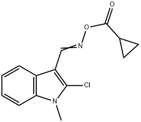 2-CHLORO-3-(([(CYCLOPROPYLCARBONYL)OXY]IMINO)METHYL)-1-METHYL-1H-INDOLE Struktur