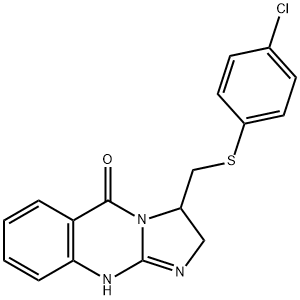 3-([(4-CHLOROPHENYL)SULFANYL]METHYL)-2,3-DIHYDROIMIDAZO[2,1-B]QUINAZOLIN-5(1H)-ONE Struktur