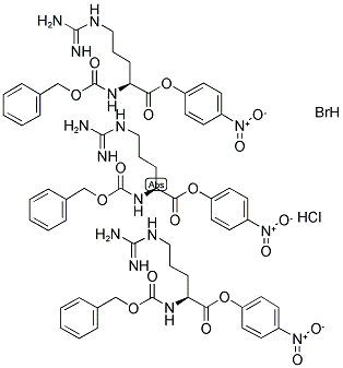 Z-ARG-P-NITROBENZYL ESTER MIXTURE OF HYDROCHLORIDE AND HYDROBROMIDE SALT Struktur