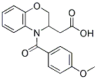 2-[4-(4-METHOXYBENZOYL)-3,4-DIHYDRO-2H-1,4-BENZOXAZIN-3-YL]ACETIC ACID Struktur