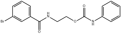 2-[(3-BROMOBENZOYL)AMINO]ETHYL N-PHENYLCARBAMATE Struktur