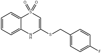 3-[(4-FLUOROBENZYL)SULFANYL]-1LAMBDA6,4-BENZOTHIAZINE-1,1(4H)-DIONE Struktur