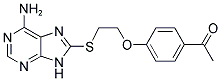 1-(4-(2-[(6-AMINO-9H-PURIN-8-YL)THIO]ETHOXY)PHENYL)ETHANONE Struktur