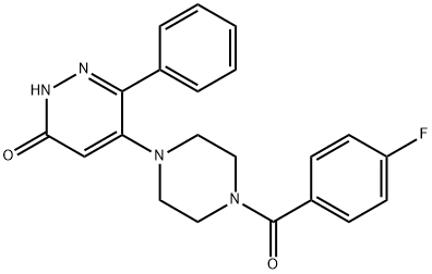 5-[4-(4-FLUOROBENZOYL)PIPERAZINO]-6-PHENYL-3(2H)-PYRIDAZINONE Struktur