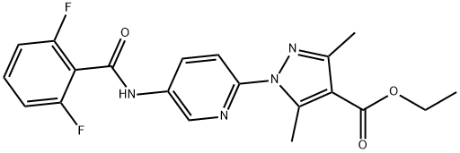 ETHYL 1-(5-[(2,6-DIFLUOROBENZOYL)AMINO]-2-PYRIDINYL)-3,5-DIMETHYL-1H-PYRAZOLE-4-CARBOXYLATE Struktur