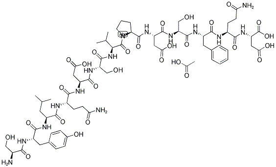 H-SER-TYR-LEU-GLN-ASP-SER-VAL-PRO-ASP-SER-PHE-GLN-ASP-OH ACETATE SALT Struktur