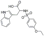 2-(4-ETHOXY-BENZENESULFONYLAMINO)-3-(1H-INDOL-3-YL)-PROPIONIC ACID Struktur