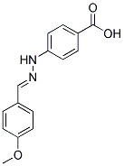 4-METHOXYBENZALDEHYDE 4-CARBOXYPHENYLHYDRAZONE Struktur