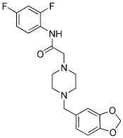 2-(4-(BENZO[D]1,3-DIOXOLAN-5-YLMETHYL)PIPERAZINYL)-N-(2,4-DIFLUOROPHENYL)ETHANAMIDE Struktur