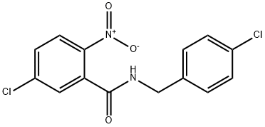 5-CHLORO-N-(4-CHLOROBENZYL)-2-NITROBENZENECARBOXAMIDE Struktur