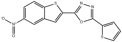 2-(5-NITRO-1-BENZOTHIOPHEN-2-YL)-5-(2-THIENYL)-1,3,4-OXADIAZOLE Struktur